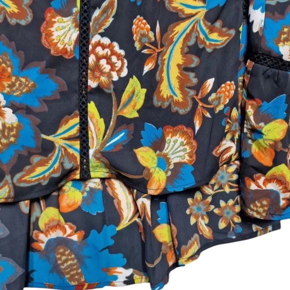 I.N.C International Concepts Women’s Blouse floral bell sleeve V-Neck 2X Peasant - Picture 5 of 12